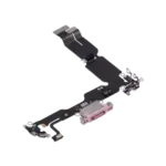 Cablu Flex Port Incarcare Cu Placa iPhone 15 Plus Premium (Pink) - imagine 3