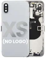 Capac Spate Sticla iPhone XS AMPlus  (No Logo) (Silver) - imagine 4