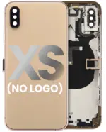 Capac Spate Sticla iPhone XS AMPlus (No Logo) (Gold) - imagine 4