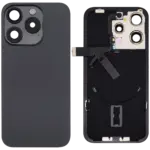 Capac Spate Sticla iPhone 15 Pro Aftermarket (No Logo) (Black Titanium)