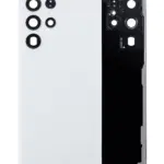 Capac Spate Sticla Samsung Galaxy S22 Ultra 5G AMPlus (No Logo) (White)