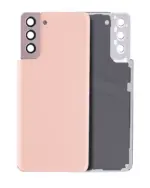 Capac Spate Sticla Samsung Galaxy S21 Plus AMPlus (No Logo) (Phantom Pink)