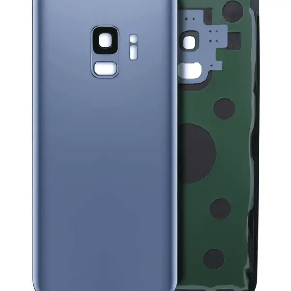 Capac Spate Sticla Samsung Galaxy S9 Service Pack Original (Coral Blue)