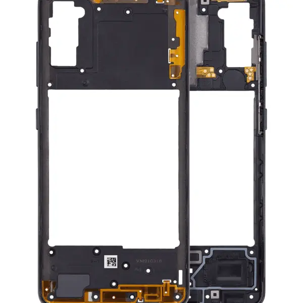 Carcasa Mijloc Samsung Galaxy A41 (A415) AMPlus (Prism Crush Black)