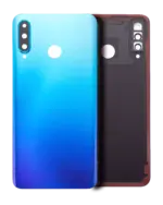 Capac Spate Sticla Huawei P30 Lite / Nova 4E  (Peacock Blue) (Fara Logo)