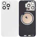 Capac Spate Sticla iPhone 15 Pro Max Aftermarket (No Logo) (Titanium White)
