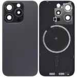 Capac Spate Sticla iPhone 15 Pro Aftermarket (No Logo) (Black Titanium)