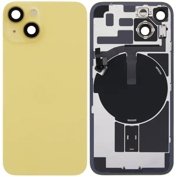 Capac Spate Sticla iPhone 14 Refurbished (Yellow)