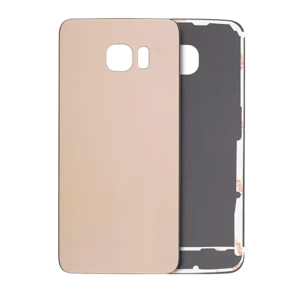 Capac Spate Sticla Samsung Galaxy S6 Edge AMPlus (No Logo) (Gold)