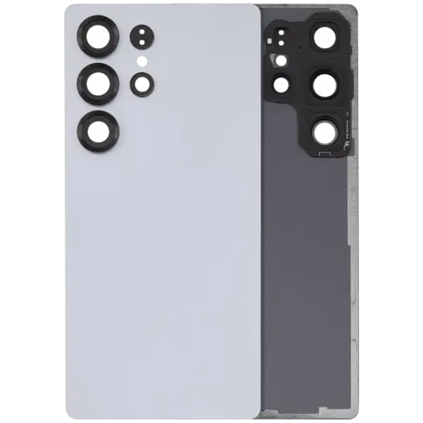 Capac Spate Sticla Samsung Galaxy S25 Ultra 5G AMPlus (No Logo) (Titanium Silver Blue)