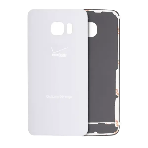 Capac Spate Sticla Samsung Galaxy S6 Edge Service Pack Original (White)