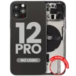 Capac Spate Sticla iPhone 12 Pro AMPlus (No Logo) (Graphite) - imagine 4