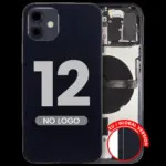 Capac Spate Sticla iPhone 12 AMPlus (No Logo) (Black) - imagine 4