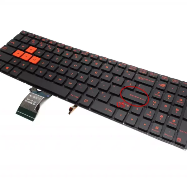 Tastatura Laptop FX502VM-DM145T Asus 0KNB0-662PHE00 US Iluminare Neagra