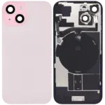 Capac Spate Sticla iPhone 15 Aftermarket (No Logo) (Pink)