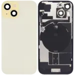 Capac Spate Sticla iPhone 15 Aftermarket (No Logo) (Yellow)