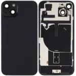 Capac Spate Sticla iPhone 15 Plus Aftermarket (No Logo) (Black)