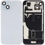 Capac Spate Sticla iPhone 15 Plus Aftermarket (No Logo) (Blue)