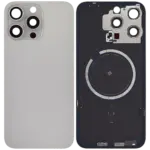 Capac Spate Sticla iPhone 15 Pro Max Aftermarket (No Logo) (Titanium Natural)