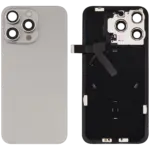 Capac Spate Sticla iPhone 15 Pro Max Aftermarket (No Logo) (Titanium Natural)