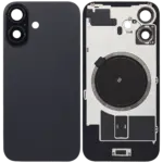 Capac Spate Sticla iPhone 16 Aftermarket (No Logo) (Black)