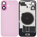 Capac Spate Sticla iPhone 16 Aftermarket (No Logo) (Pink)