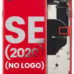 Capac Spate Sticla iPhone SE AMPlus (No Logo) (Red)