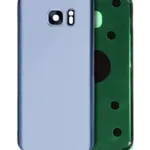 Capac Spate Sticla Samsung Galaxy S7 Edge AMPlus (No Logo) (Coral Blue)