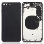 Carcasa Spate Sticla iPhone 8 Plus AMPlus (No Logo) (Space Gray)