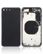 Carcasa Spate Sticla iPhone 8 Plus AMPlus (No Logo) (Space Gray)