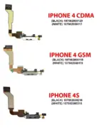 Cablu Flex port incarcare iPhone 4S (Black) - imagine 4