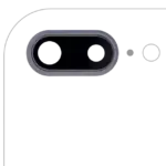Lentila Camera Spate Cu Suport Si Rama iPhone 8 Plus AMPlus (Space Gray) (10 Pack)