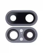 Lentila Camera Spate Cu Suport Si Rama iPhone 8 Plus AMPlus (Space Gray) (10 Pack) - imagine 2