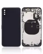 Capac Spate Sticla iPhone XS AMPlus (No Logo) (Space Gray) - imagine 2