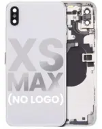 Capac Spate Sticla iPhone XS Max AMPlus (No Logo) (Silver)