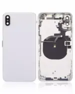 Capac Spate Sticla iPhone XS Max AMPlus (No Logo) (Silver) - imagine 2