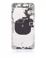 Capac Spate Sticla iPhone XS Max AMPlus (No Logo) (Silver) - imagine 3