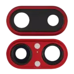 Lentila Camera Spate Cu Suport Si Rama iPhone 8 Plus (Red) (10 Pack) Premium - imagine 2