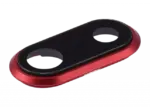 Lentila Camera Spate Cu Suport Si Rama iPhone 8 Plus (Red) (10 Pack) Premium - imagine 4