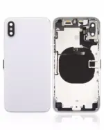 Capac Spate Sticla iPhone X AMPlus (No Logo) (Silver) - imagine 2