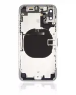 Capac Spate Sticla iPhone X AMPlus (No Logo) (Silver) - imagine 4