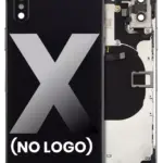Capac Spate Sticla iPhone X AMPlus (No Logo) (Space Gray)