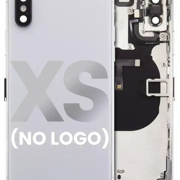 Capac Spate Sticla iPhone XS AMPlus  (No Logo) (Silver)