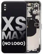 Capac Spate Sticla iPhone XS Max AMPlus (No Logo) (Space Gray)