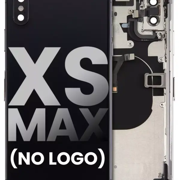 Capac Spate Sticla iPhone XS Max AMPlus (No Logo) (Space Gray)