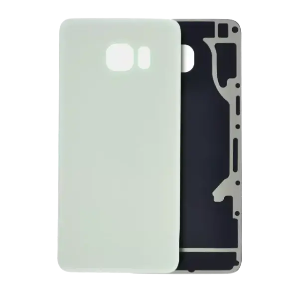 Capac Spate Sticla Samsung Galaxy S6 Edge Plus AMPlus (No Logo) (White Pearl)