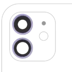 Lentila Camera Spate Cu Suport Si Rama iPhone 12 / 12 Mini AMPlus (Purple)