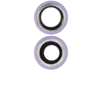Lentila Camera Spate Cu Suport Si Rama iPhone 12 / 12 Mini AMPlus (Purple) - imagine 2