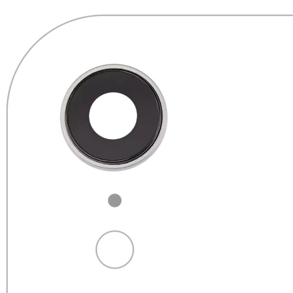 Lentila Camera Spate Cu Suport Si Rama iPhone XR (White) (10 Pack) Premium