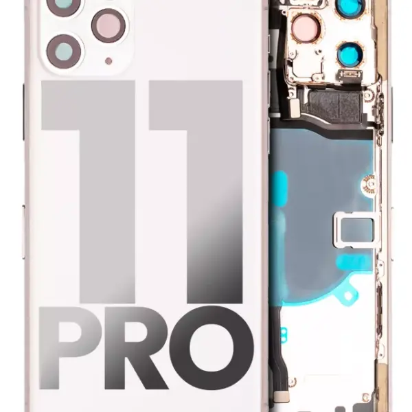Carcasa Spate Sticla iPhone 11 Pro Pull A (Silver)
